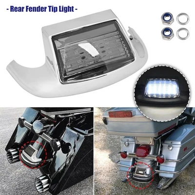 Smoke Lens Rear Fender Tip Light For Harley FLSTC For Road King FLHR 1994-2013 - Image 1 of 4