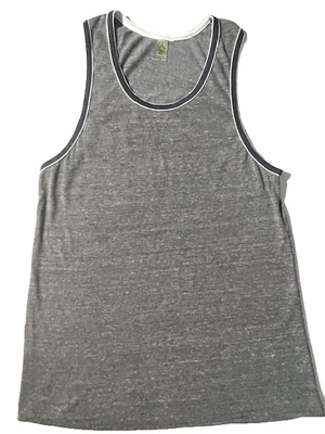 New ALTERNATIVE EARTH Heather Grey Ringer Tank Top Apparel sz M - Image 1 of 4