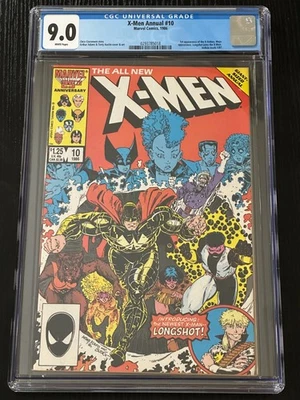 X-Men Anual #10 CGC 9.0 (1986, Marvel) Chris Claremont, Longshot, 1st X-Babies Foto 1 de 4