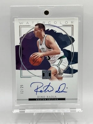 2022-23 Impecable Dino Radja #WCS-DRJ Acuarela Automático #2/25 Boston Celtics Foto 1 de 2