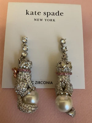 Nuevo con etiquetas Pendientes colgantes lineales Kate Spade New York Pawlina Cat Nuevos Foto 1 de 4