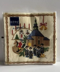 NEW In Package Erzgebirge Paper Napkins Seiffener Church (20) 13” Germany - Picture 1 of 10