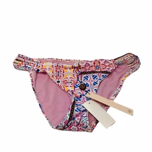 Nuevo Bikini Nanette Lepore Mujer Talla 8 Patchwork Rosa Abstracto Fondo de Natación Nuevo con Etiquetas - Imagen 1 de 9