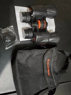 Celestron 10x50 WA FOV 7 Binoculars New Open Box Tested Clear Glass - Image 1 of 4