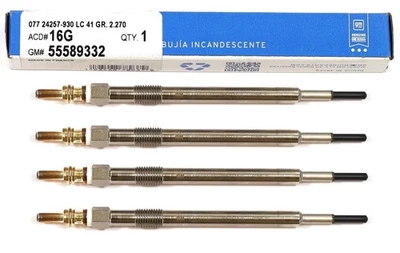 GM ACDelco 16G 55589332 Glow Plug Set of 4 LWN Duramax 2016-2022 Colorado Canyon - Image 1 of 4