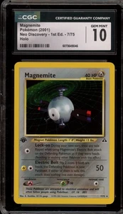 Pokemon Magnemite Neo Discovery 1st Edition Holo Rare #7 CGC 10 Gem Mint - Picture 1 of 2