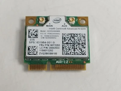 Lenovo 60Y3253 Advanced-N 6205 802.11n Mini PCIe Wireless Card - Image 1 of 4