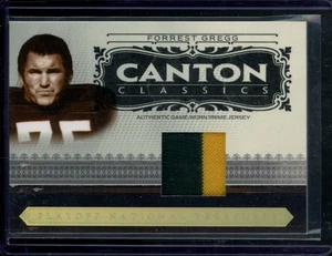 2006 National Treasures Forrest Gregg Canton Classics 2 colori toppa GW #'d 25/25 - Foto 1 di 2