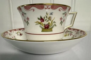 Tasse à thé et soucoupe Wedgwood Bianca Williamsburg Bone China R4499 Angleterre - Photo 1/8