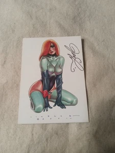 Tarjeta Dawn 2005 Dynamic Forces firmada Joseph Michael Linsner Emerald 4 de 10 - Imagen 1 de 3