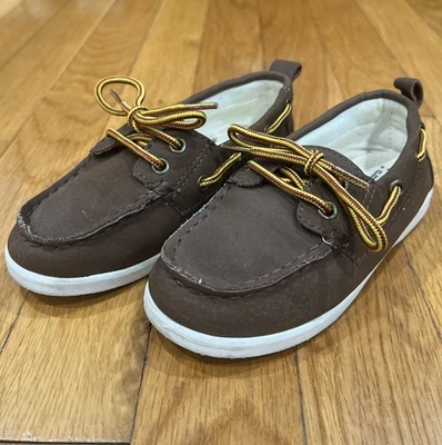 Baby Gap Niños Talla 8 Niño Pequeño Marrón Barco Zapatos Mocasines Elegantes Foto 1 de 4
