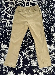 Boys Pants Size 16 Place Youth Elastic Waist Flat Front Chino Khaki Uniform - Picture 1 of 4