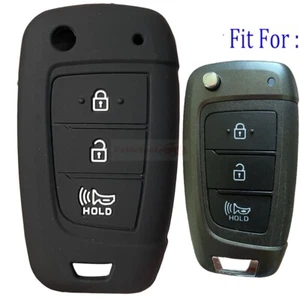 Fit HYUNDAI Tucson Venue SantaFe 3 Button Remote Silicone Key Fob Cover Case - Picture 1 of 12
