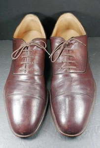 GRAVATI MEN'S BROWN LEATHER CAP TOE DRESS SHOES #16592 (SIZE 14 M) - Picture 1 of 8
