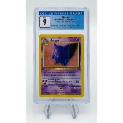 Pokemon 1999 Dutch Gengar- Fossil- 1st Edition 20/62, CGC Mint 9 - Image 1 of 2