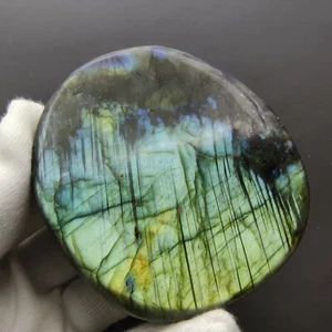 TOP 150G Natural Blue Rainbow Labradorite Crystal Healing Madagascar - Imagen 1 de 12