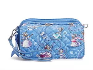 Bandolera todo en uno RFID Vera Bradley Disney Cenicienta Paisley Friends nueva con etiquetas - Imagen 1 de 4