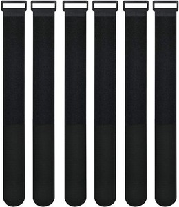 BONINO  reusable  Hook and Loop Strap Tape Cable straps & ties Black 