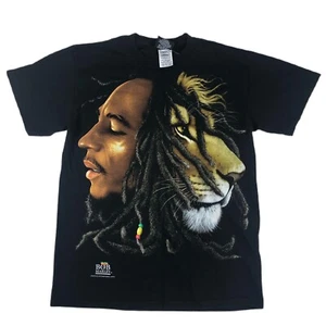 Vtg Bob Marley T Shirt Med Fifty-Six Hope Road Music Limited Lion Reggae Dreads - Picture 1 of 12
