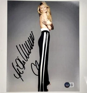 Foto firmata Heidi Klum 8x10 #3 modello autografo ~ Beckett BAS Holo - Foto 1 di 3
