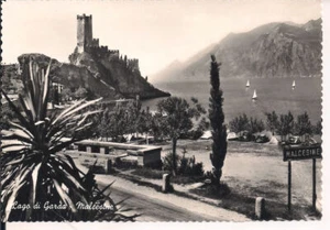AK SW Lago di Garda Malcesine Gardasee Burg Segelschiffe um 1960 - Bild 1 von 1
