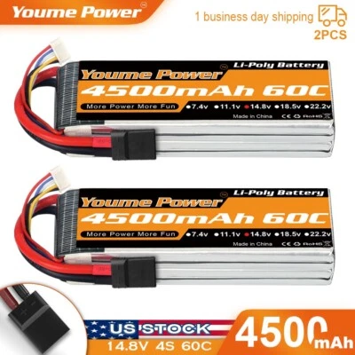 Batería Lipo 14.8V 4S 4500mAh 60C para RC Tr Coche Camión Drone Helicóptero Foto 1 de 4