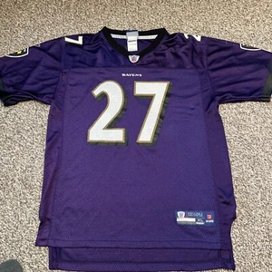 Ray Rice #27 Baltimore Ravens On Field Jersey Youth Boys X-Large Purple - Picture 1 of 6
