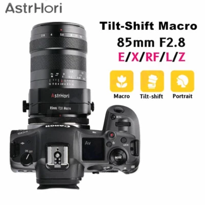 AstrHori 85mm F2.8 Tilt Shift Macro Lens full Frame for Canon Nikon Sony Fuji - Image 1 of 4
