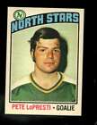 1976-77 O-Pee-Chee #184 Pete Lopresti Nm (Rc) North Stars *X93268