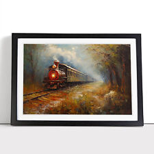 Train Impressionism Framed Wall Art Poster Canvas Print Picture Home Painting
