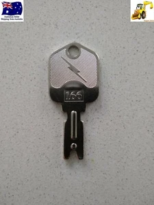 Forklift Ignition 166 Key fits Crown Clark Gradall Gehl Hyster Komatsu Yale - Picture 1 of 4