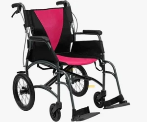 Aspire VIDA AP lightweight foldable wheelchair - black and Magenta - Picture 1 of 1