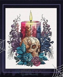 Candle Skull Roses~Les Petites Croix De Lucie - Picture 1 of 1