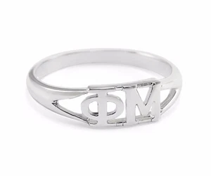 Phi Mu Sterling Silber Ring mit Cut-Out Buchstaben, NEU!!*** - Bild 1 von 2
