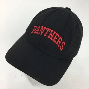 Panthers Black Red Youth Ball Cap Hat Fitted One Size Baseball - Picture 1 of 5