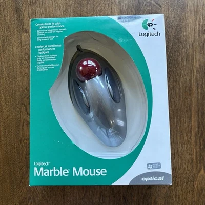Logitech Optical Marble Mouse #904360-0403 Corded USB-PS/2 Imperfect Box SEALED - Image 1 of 4