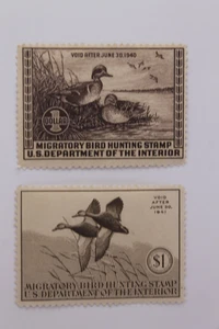 RW-6 and  RW- 7  Federal Duck Hunting Stamps  "DEAL" - Picture 1 of 3