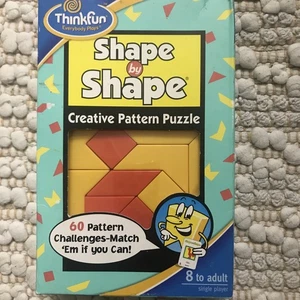 Vintage 1999 ThinkFun SHAPE BY SHAPE Creative Pattern Puzzle Game COMPLETE - Picture 1 of 2
