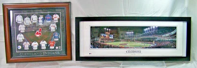 Lot Of 2 Cleveland Indians Framed Pictures / 1997 Jacobs Field & Uniforms - Image 1 of 4