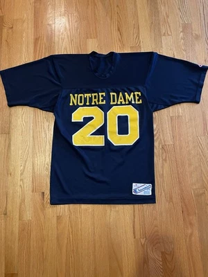 Camiseta de fútbol vintage de malla de campeón de los 80 Notre Dame lucha irlandesa talla mediana Foto 1 de 4