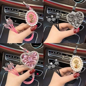 Car data cable 3-in-1 Heart Shaped Car Charger Cable Charging,' with Fast G7P4 - Picture 1 of 23