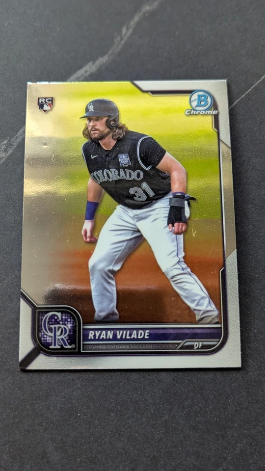 2022 Bowman Chrome Ryan Vilade Rockies RC Rookie - Image 1 of 2