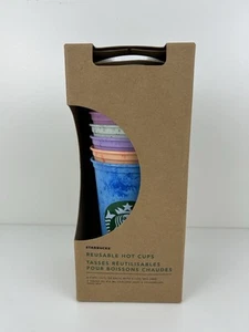 Starbucks Reusable Hot Cups W/ Lids 6 Pack 16oz 6 Colors NIB 2018 Rarität New in Box - Bild 1 von 12