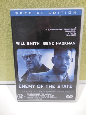 ENEMY OF THE STATE. WILL SMITH, GENE HACKMAN . DVD ,. B33 - image 1 of 4