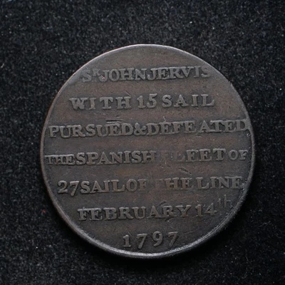 1797 Great Britain Hampshire Portsmouth Half Penny (cn15540) - Image 1 of 2