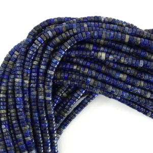 2x4mm natural blue lapis lazuli heishi disc beads 15" strand - Picture 1 of 1
