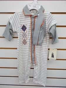 Traje Harry & Violet para Niños $34 2 piezas Blanco y Gris Talla 0/3mo - 6/9mo - Imagen 1 de 4