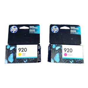 Cartucho de tinta amarilla HP 920 CH636AN exp SEP 19 tinta magenta CH635AN exp 20 de enero - Imagen 1 de 1
