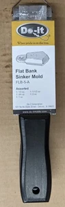 Do-It D3379 Flat Bank Sinker Mold (5 Cavities) 1/2, 3/4, 1, 1.5, 2 Oz. - Picture 1 of 6