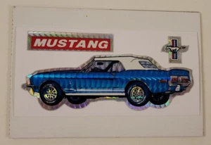 FORD MUSTANG Hot Rod SPORTS CAR 1980's Prism VENDING MACHINE STICKER CARD Kodak - Picture 1 of 3